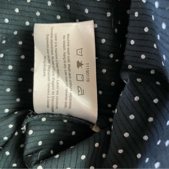 Club Monaco Navy/Indigo/White Polka Dots Button Down Shirt - Picture 7 of 8